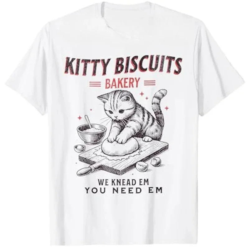Kitty Biscuits We Knead Em You Need Em Cat Lover Baking Camiseta Cute Kitten Tee Cat Biscuits para niños mujeres y panaderos