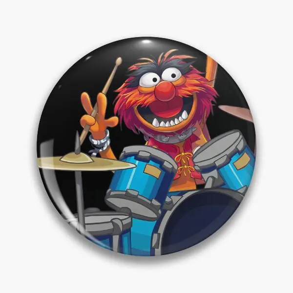 Animal Drummer The Muppets Show  Soft Button Pin Jewelry Cartoon Badge Decor Fashion Creative Lapel Pin Brooch Metal Lover Cute