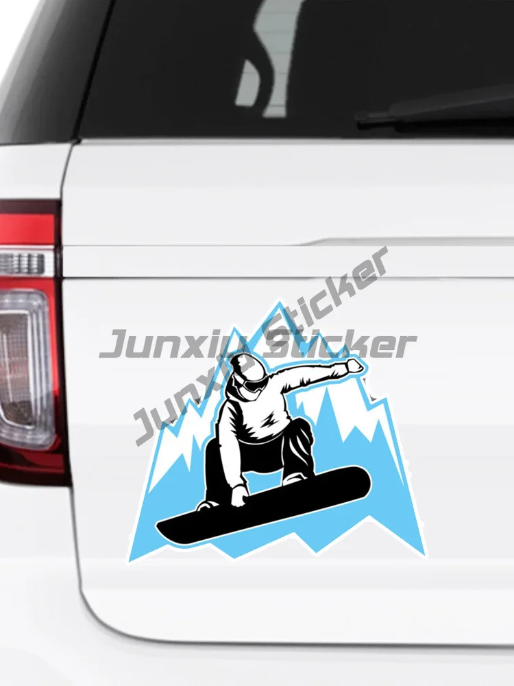 Snowboarder Mountain Jumping PVC Motorcycle Car Sticker Waterproof Vinyl Decal Car Accessories Decor Pegatinas Para Coche