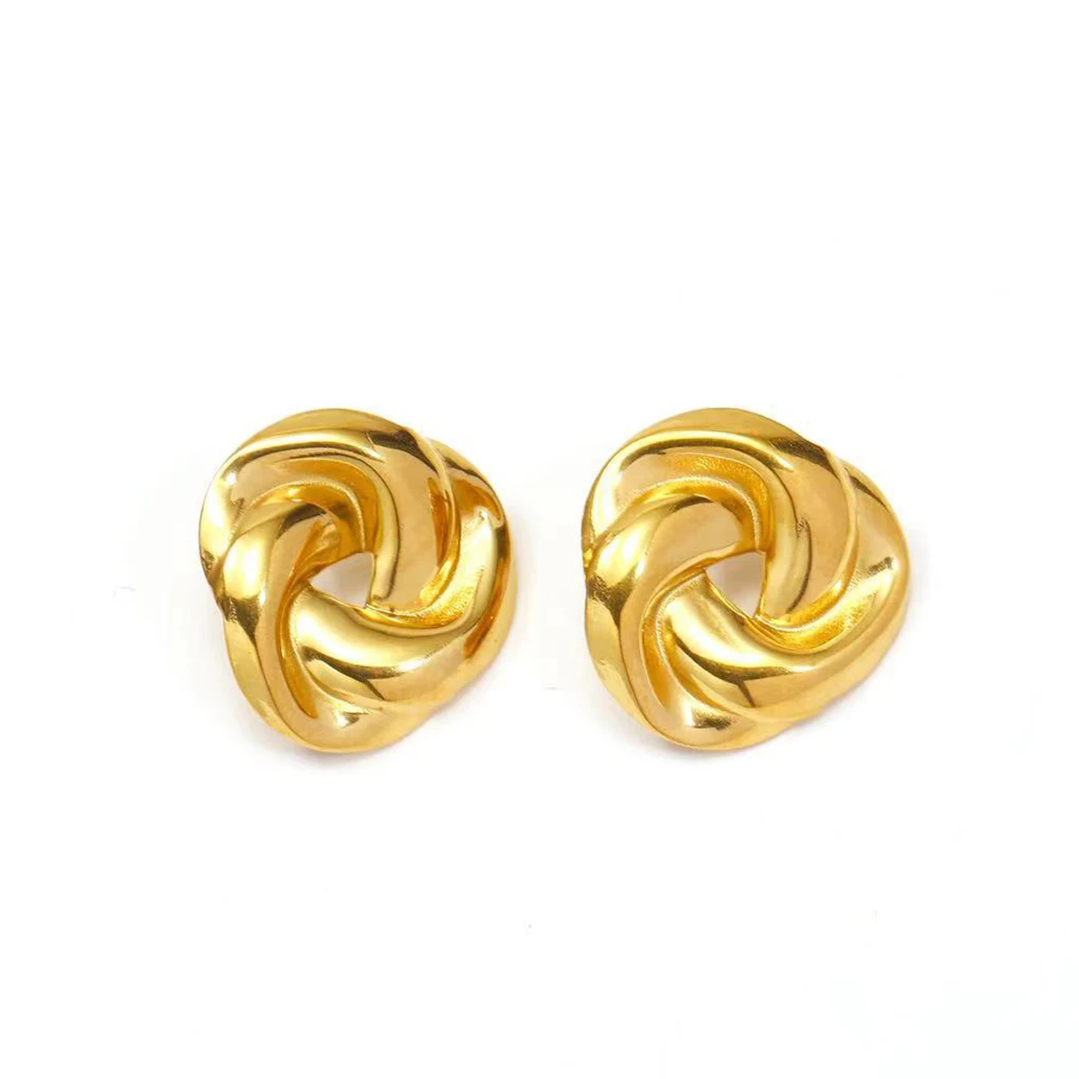 1 pairs Stainless Steel Earrings For Women Gold Color Hollow Geometric Irregular Stud Earring Fashion Elegant Jewelry Gifts