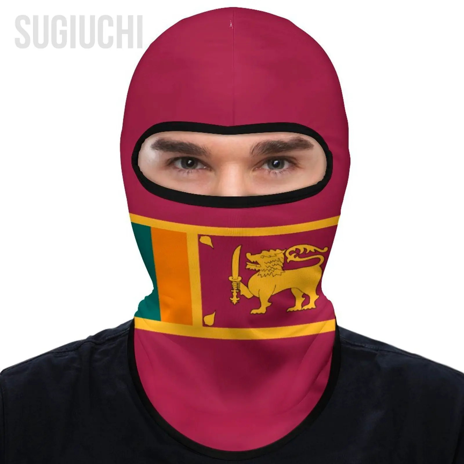 Sri Lanka Flag Outdoor Cool Sunscreen Motorcycle Face Mask Moto Biker Wind Cap Mask Stopper Windproof Bicycle Cycling Headgear