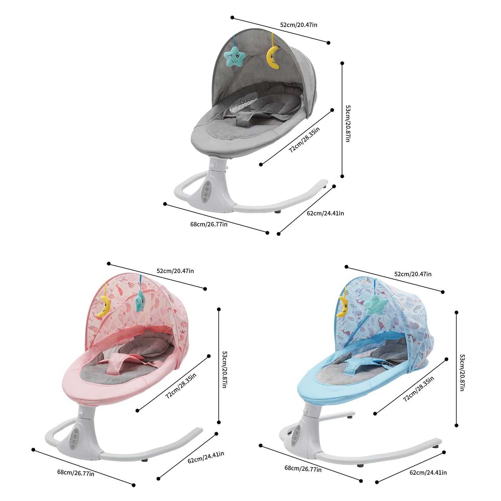 Elektrische Babyschaukel Elektrischer Baby-Schaukelstuhl mit Fernbedienung Baby-Schaukelstuhl mit Bluetooth