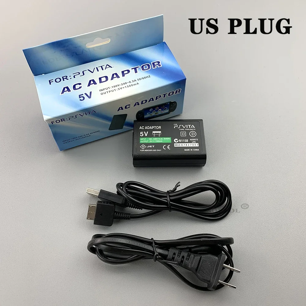 NEW EU US Plug Home Charger Power Supply 5V AC Adapter USB Charging Cable Cord For Psvita PS Vita PSV 1000 Game Accessories