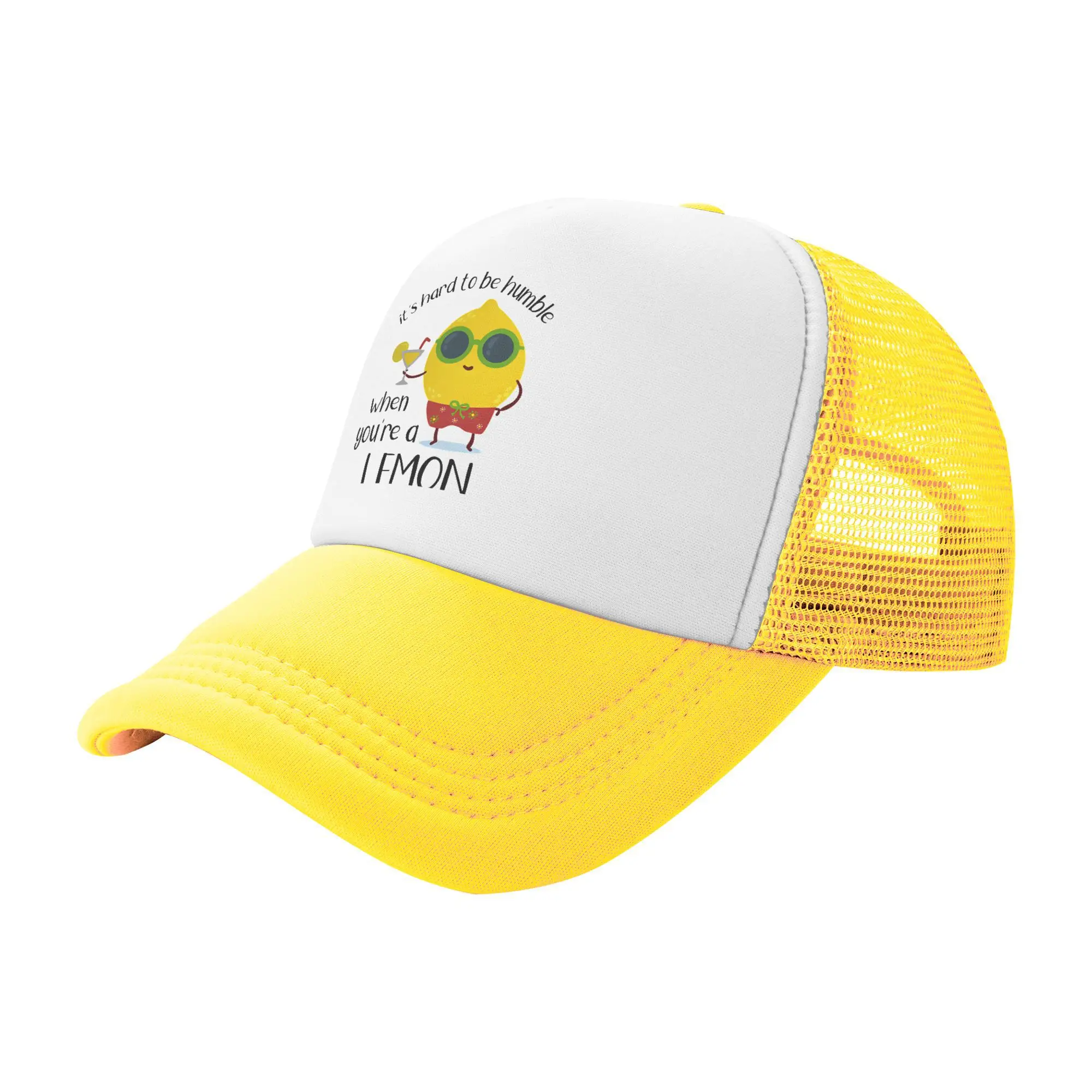 Limone Hard To Be Humble Limoni Berretti a rete Completo per berretto da baseball regolabile unisex Cappellini traspiranti estivi con retro in rete