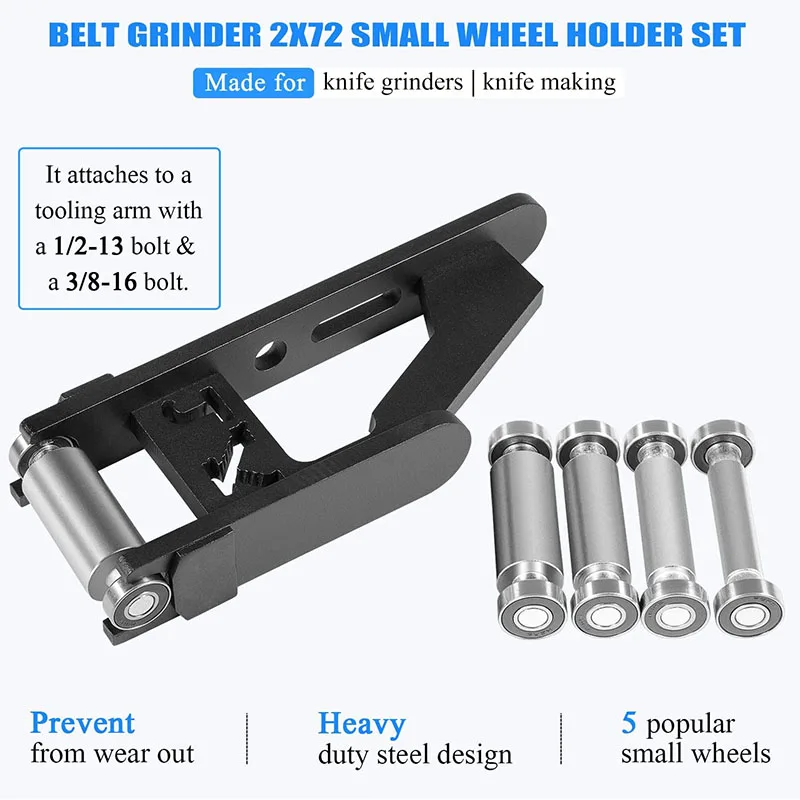 Belt Grinder 2x72 Small Wheel Holder Set 5 Sizes for Knife Grinders Knife Making