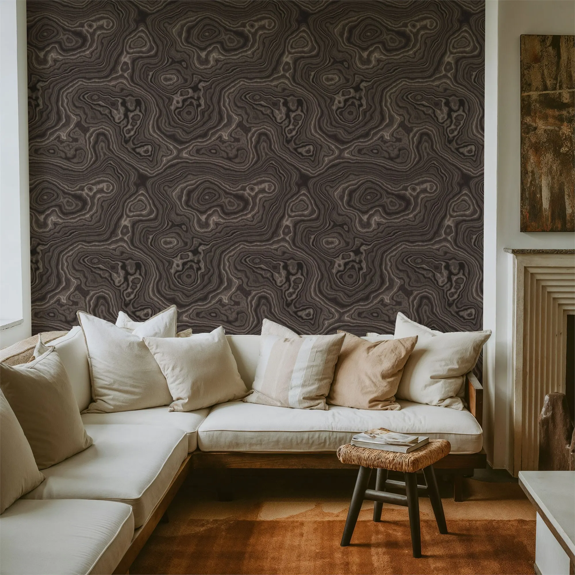 Root Wood Slate Custom Wallpaper Wall Mural for Living Room