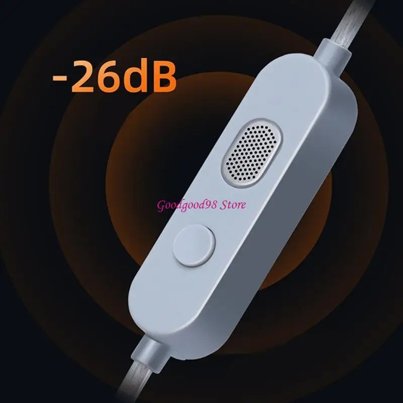 Cavo sonoro tipo C con chip DACS integrato e due microfoni per le cuffie sostituzione del filo auricolare trasparente W8EC