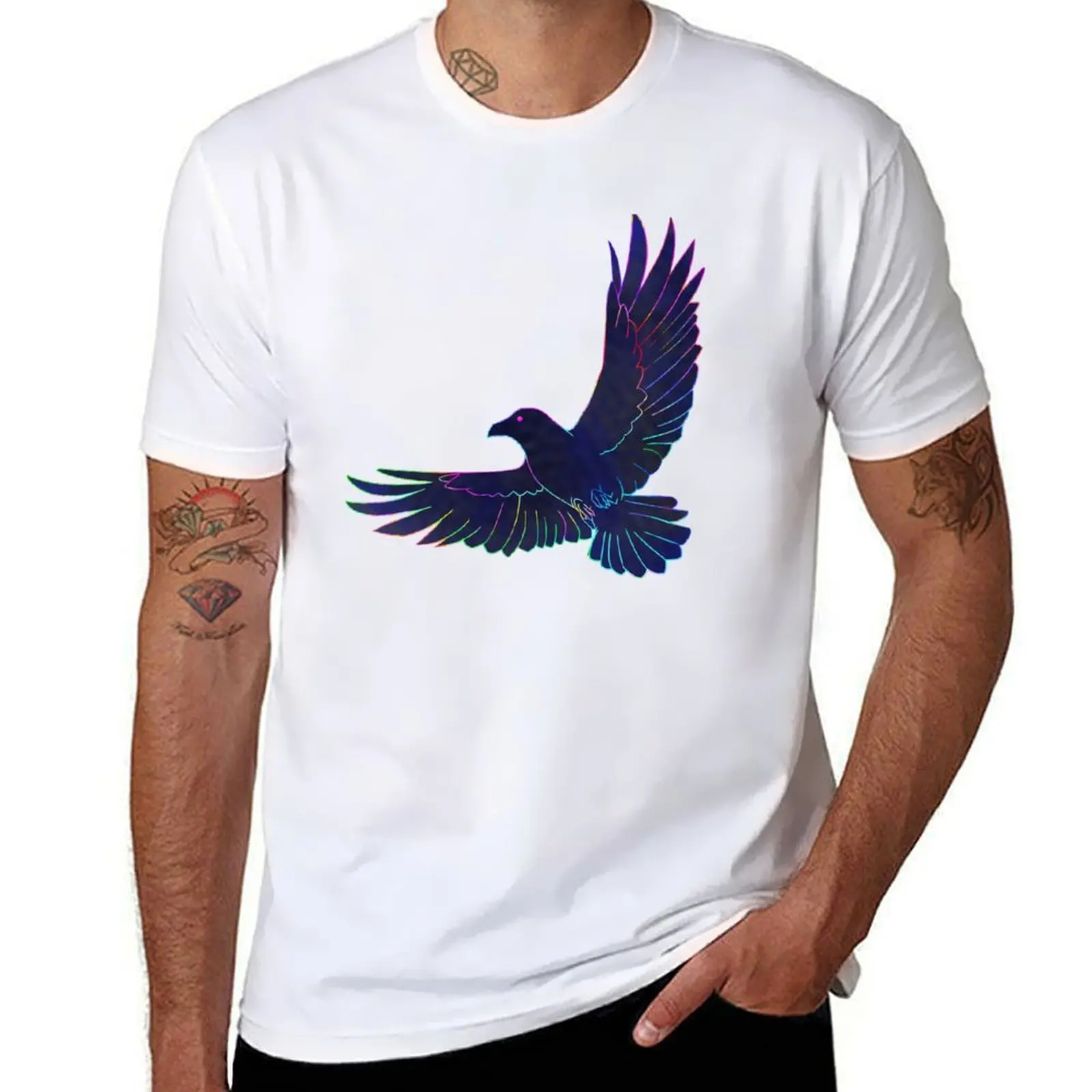 

Psychopomp- Crow T-Shirt anime t shirts oversize cotton t shirt pack T-Shirt