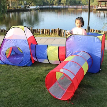 4pcs/set foldable game play tent outdoor game ocean ball pool children's play house portable tent baby convenient storage non-toxic