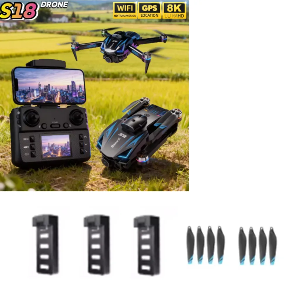 S18 Drone Accessory S18 Drones Batteries 3.7V 1800mAh / Propeller Blade / Use For S18  Drone Parts ﻿