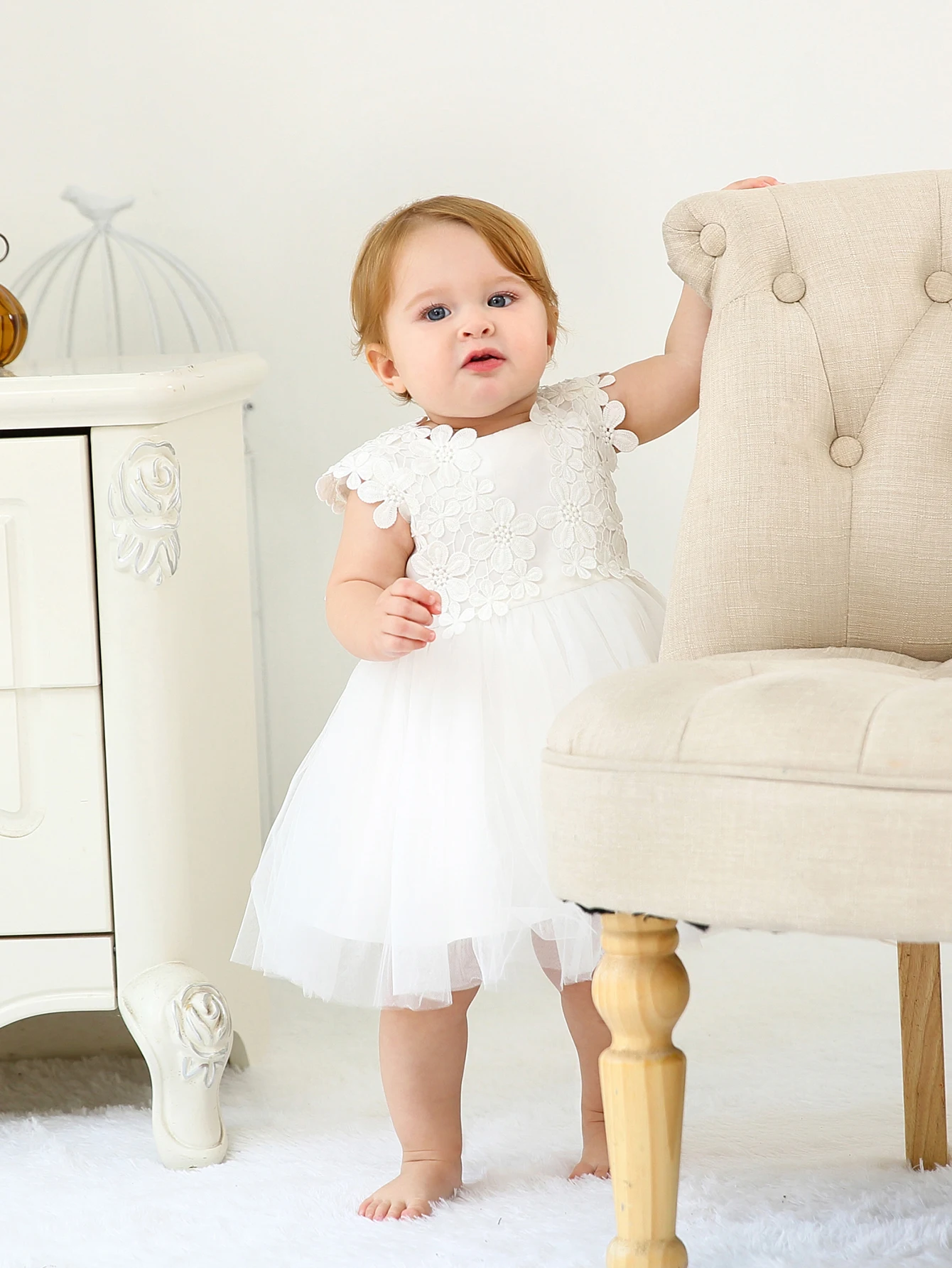 Girls Pageant Gown Christening White Clothes Newborn Christening Dresses for Girls Wholesale Baby Baptism Dresses