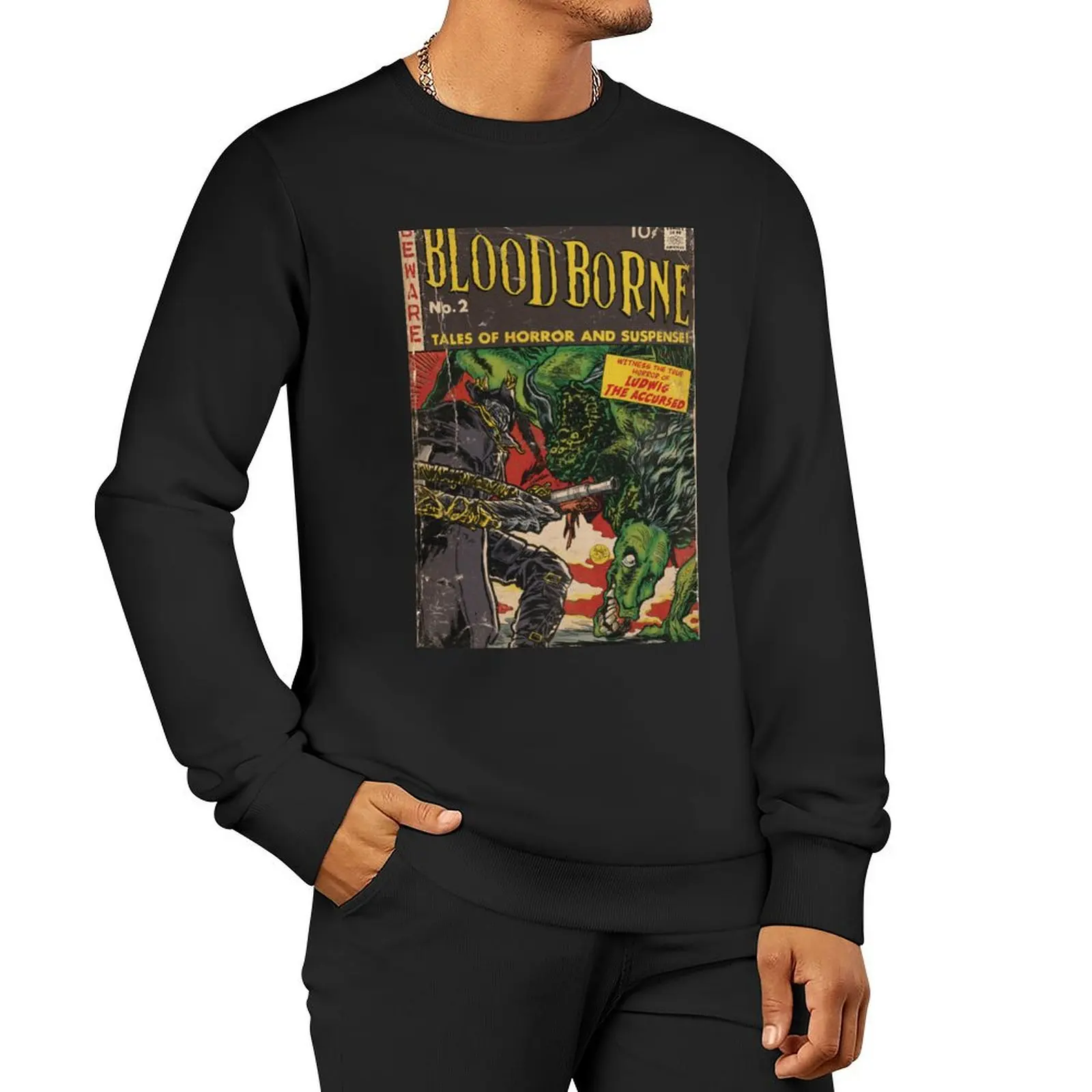 Bloodborne - comic cover fan art Sweatshirt autumn jacket men hooded sweatshirt