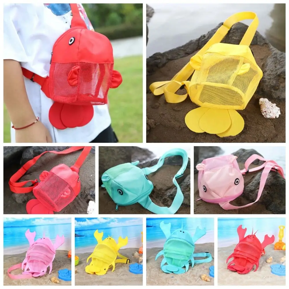 Breathable Children Mesh Chest Bag Clownfish Lobster Hollow Out Dopamine Pouch Fluorescence Color Polyester