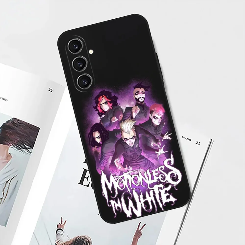 M-Motionless In White Phone Case For Samsung S25,S24,S21,S22,S23,S30,Ultra,S20,Plus,Fe,Lite,Note,10 Black Soft Shell