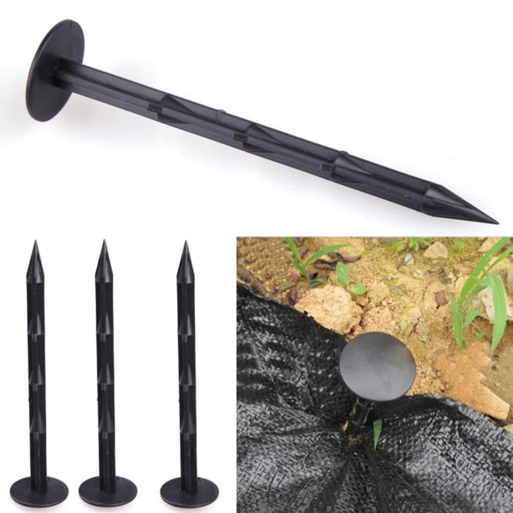 

50Pcs Garden Stakes Heavy Duty Plastic Anchors Rustproof Reusable for Camping Hiking Tent Pegs Beach Blanket Ground Hold