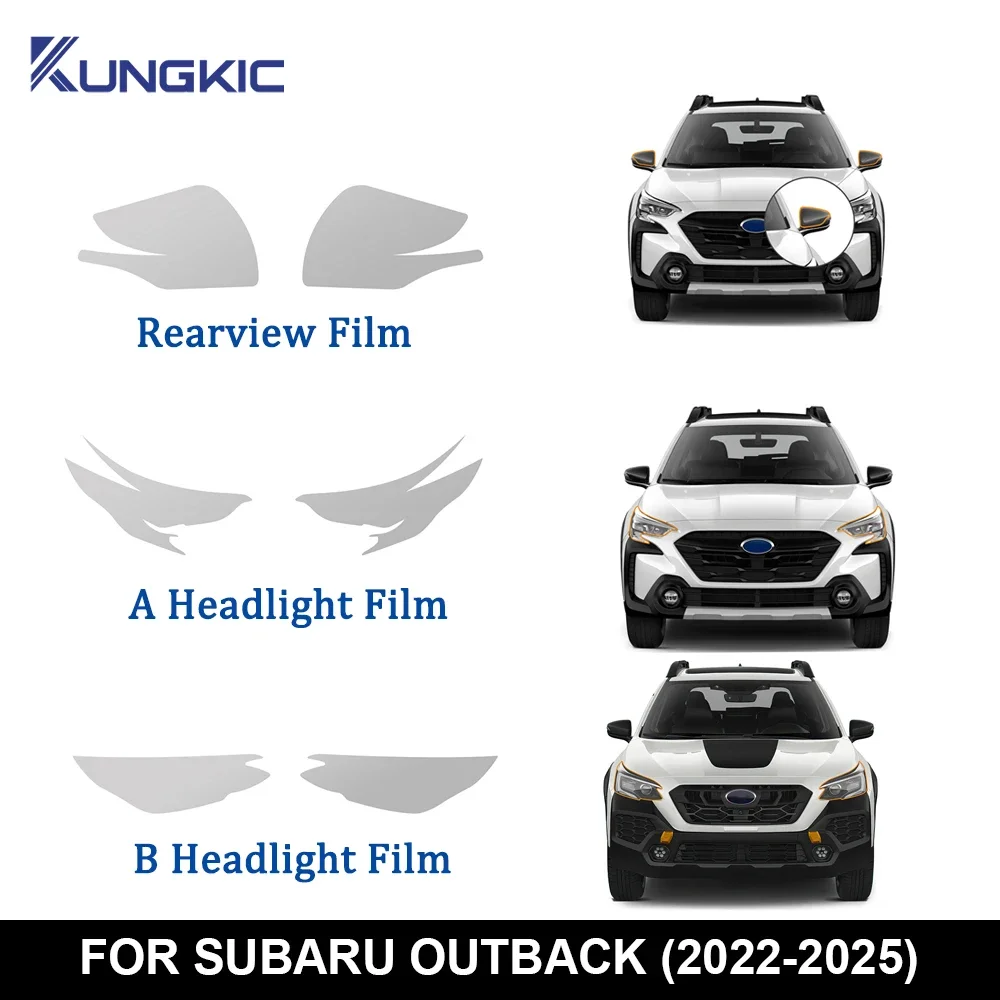 

Защитная пленка из ТПУ для фар и зеркал заднего вида для Subaru Outback 2022-2025, дымчато-прозрачная, устойчивая к царапинам, автомобильные аксессуары