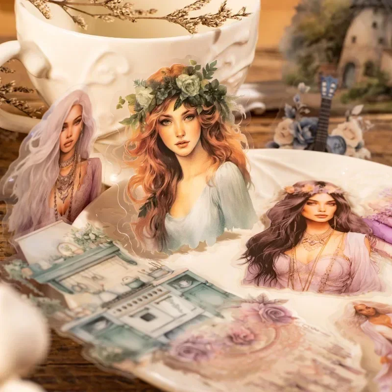 30 גיליונות מדבקה bohemian אופי גינדור מדריך ורוד ורוד חומרים diy אספקה גספגספרק 140*101 מ 