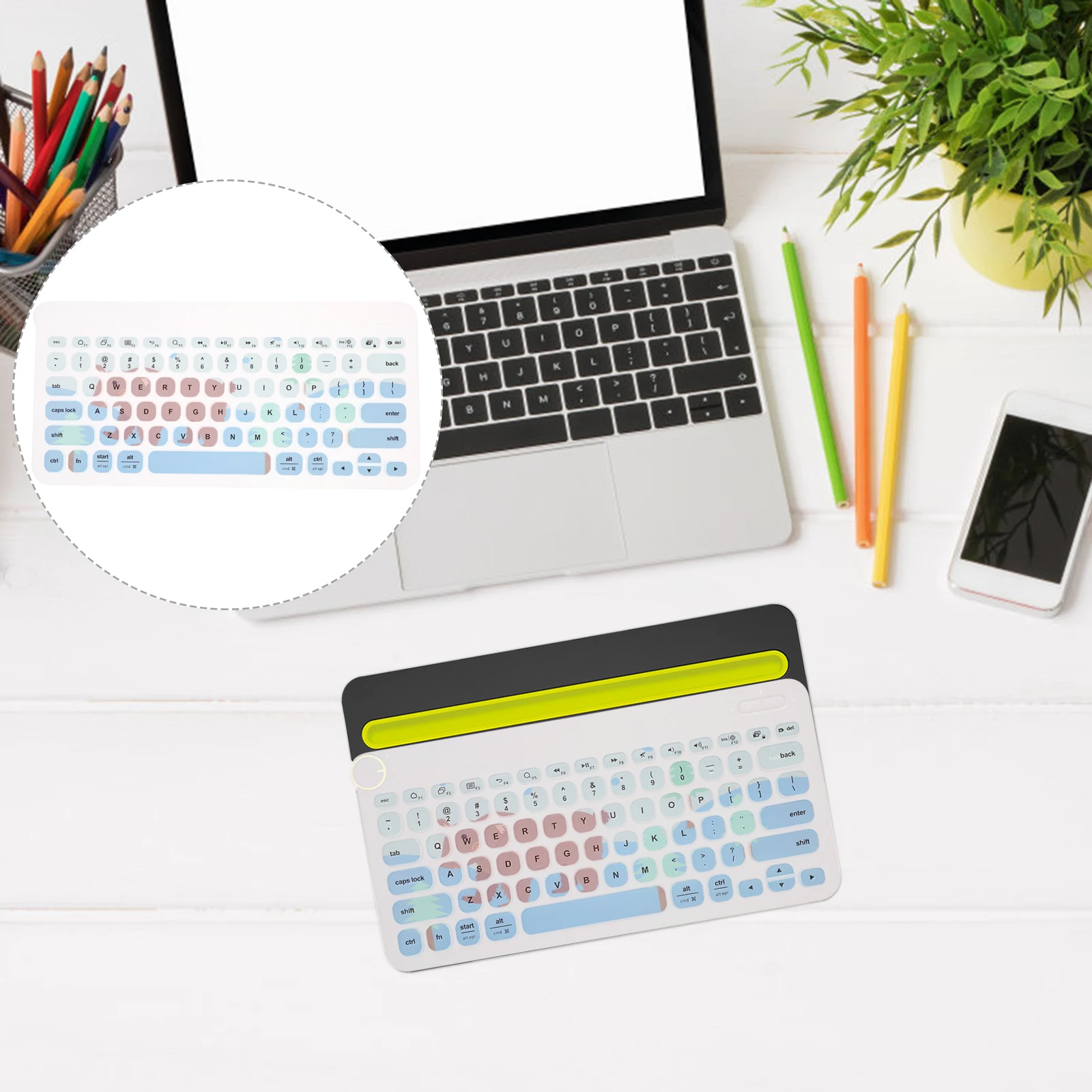 

Thin Silicone Keyboard Protector Film Dust For Laptop Keyboards Fit Rounded Corners Light Design Clear