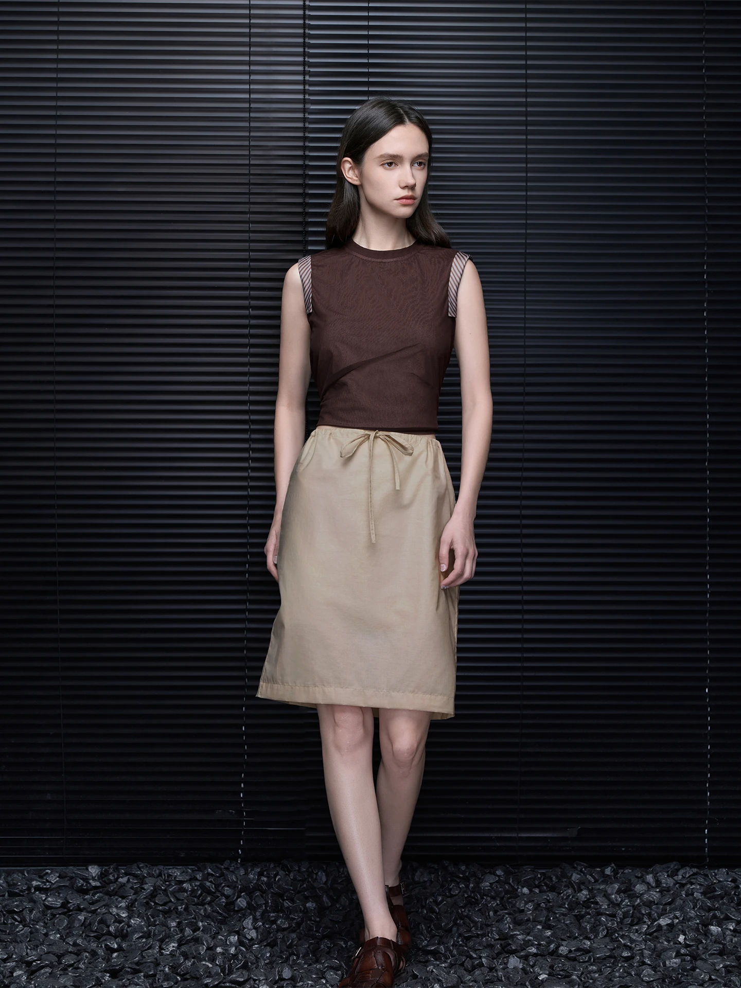 

Pure Cotton Straight Cut Midi Skirt Women's Loose Silhouette Simple Fashionable Summer New Style Half-length Skirts