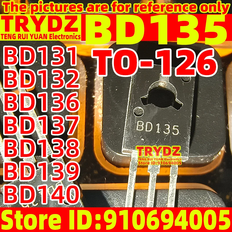 50-10pcs New BD131 BD132 BD135 BD136 BD137 BD138  BD139 BD140 TO-126 transistor power transistor