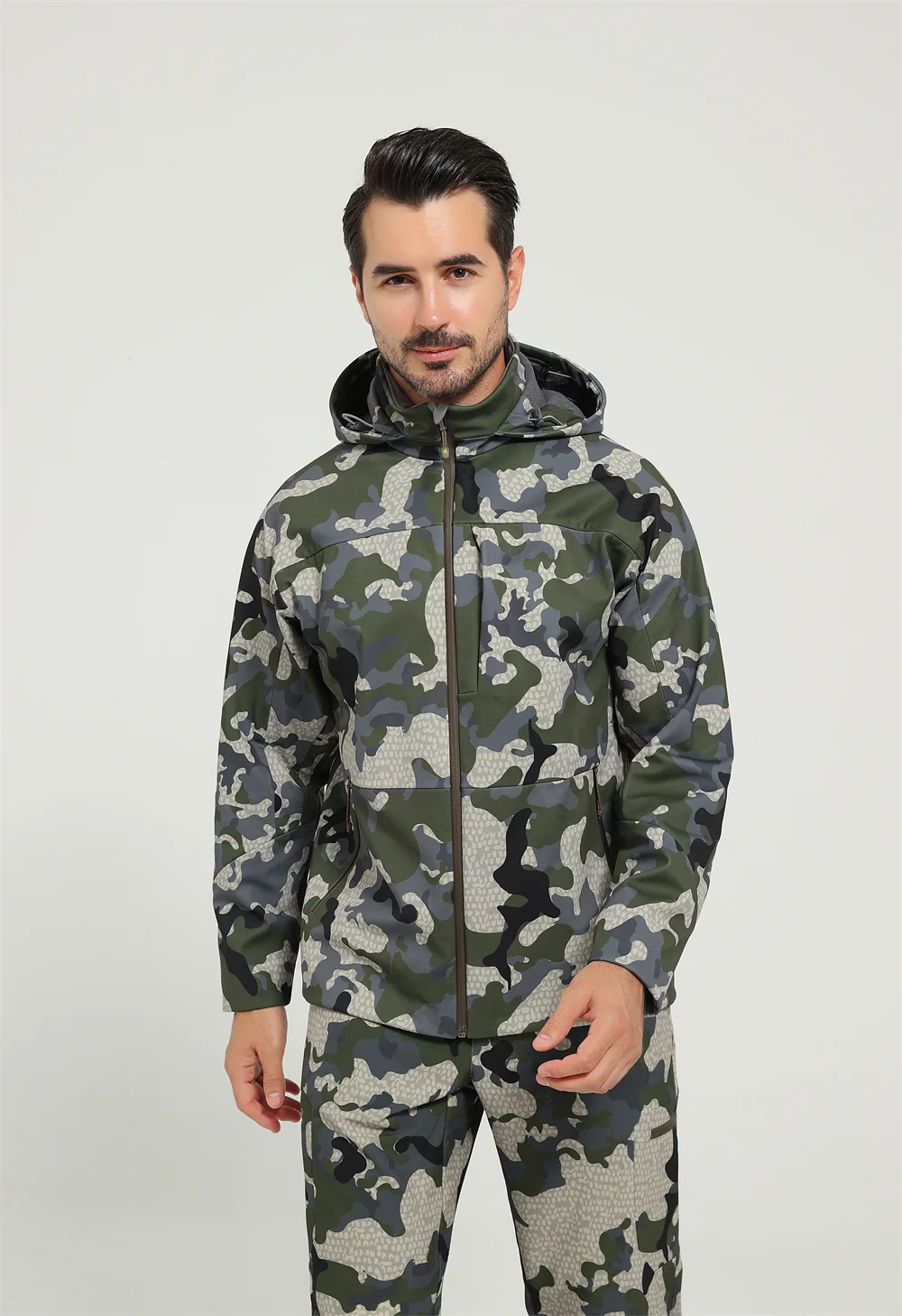 Men's jetstream permeable windproof waterproof 3-in-1 fleece functional lightweight hunting jacket