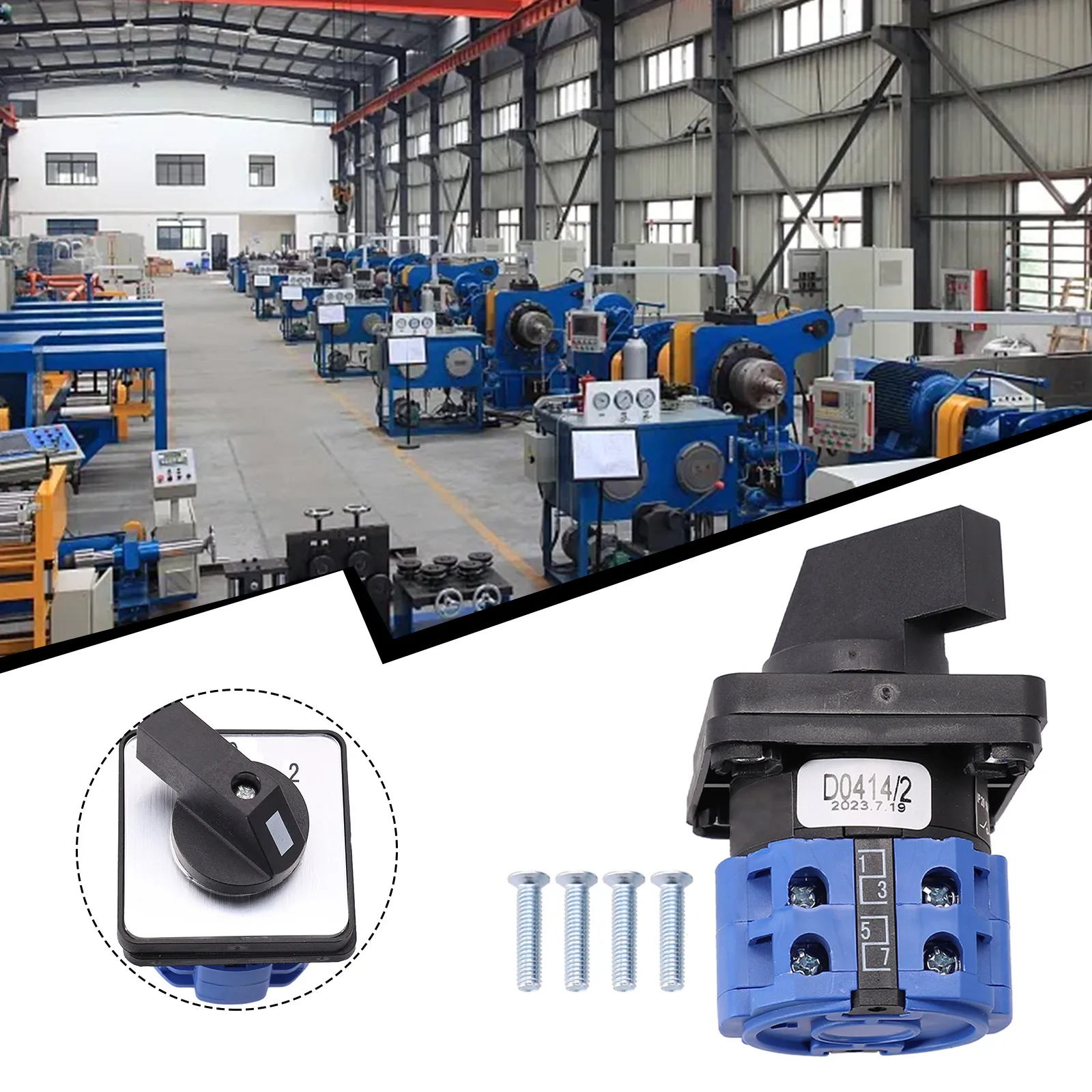 

Cam Selector Changeover Switch 20A 50*50*70mm 8 Screw Terminals Accessory LW26-20/2 D202 Replacement Practical