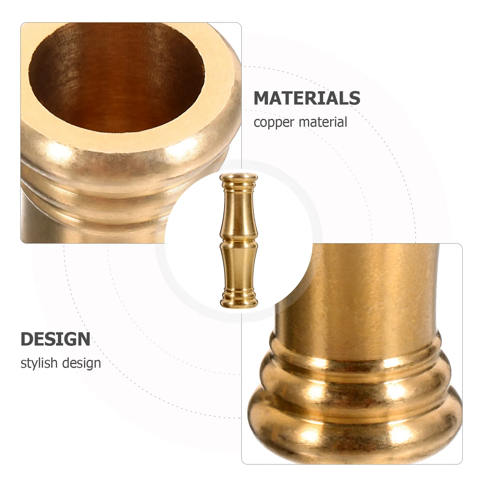 

2Pcs Copper Floor Lamp Connecting Rod Lengthen Pole Replacement Stem M10 Lighting Fixture Repair Lamp Lighting Fixture Lengthen