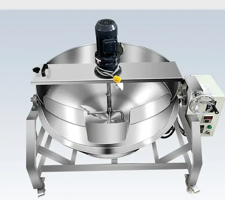 

Cast Iron Pan Frying Machine Automatic Commercial Hot Pot Base Material Mixer Chili Sauce Jelly