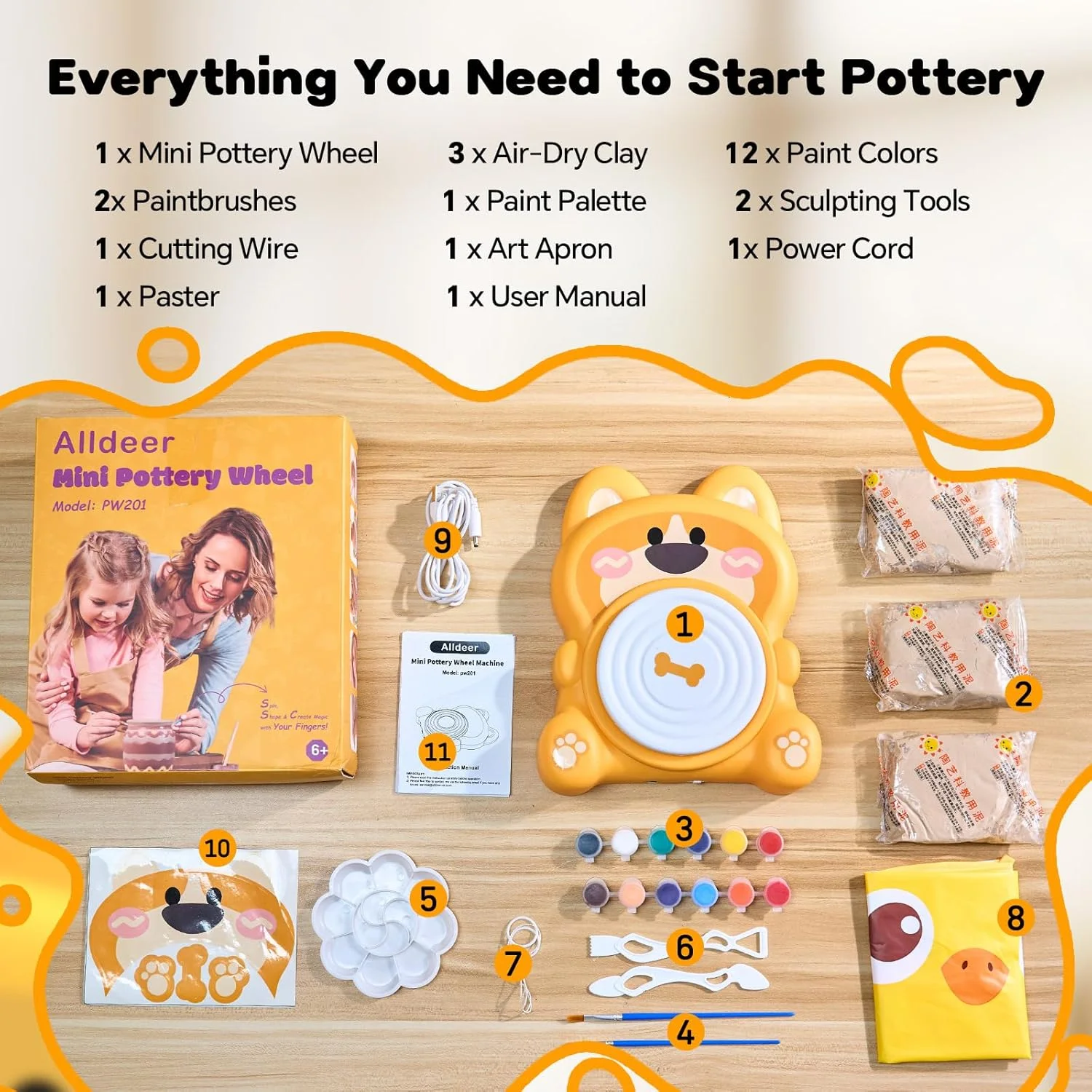 Kids Pottery Wheel Craft Kit 6