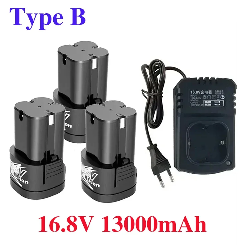 Original 16.8V 13000mAh B-type and A-type rechargeable electric screwdriver, hand drill lithium-ion battery