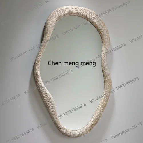 b567 European simple modern makeup mirror French retro bedroom dressing mirror wall hanging living room decorative mirror