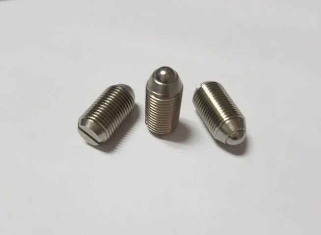 high precision M3 M4 M5 M6 M8 M10 M12 M16 thread slott headless set screws bolts ball end screw stop buffer bolt WHITE