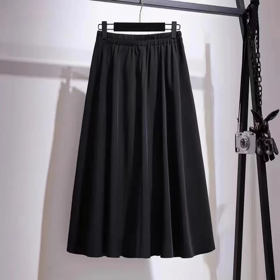 

Slimming A-Line Midi Skirt for Women Summer plus Size Commute Sle Single Piece 2024 Season Other Material 00%