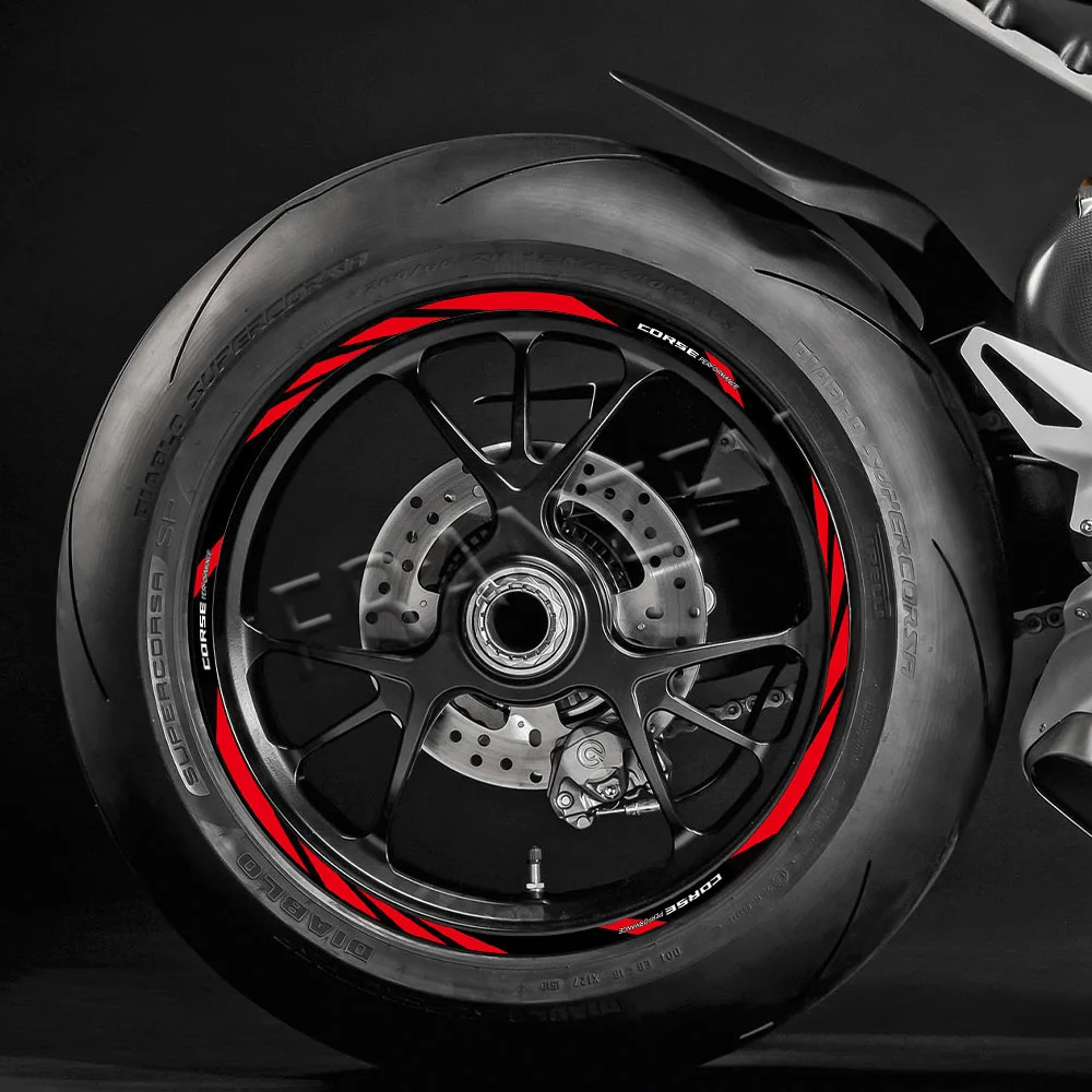 

Для Ducati monster 696 821 937 diavel multistrada 1260 1200 panigale v4 848 наклейка на колесо наклейка на обод ступицы полосатая лента аксессуары