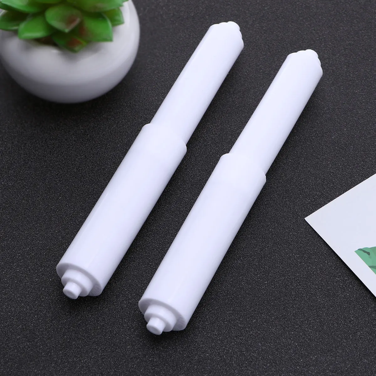 

2 Pcs Spring White Paper Holder Bathroom Replacement Parts Extender Roller Travel
