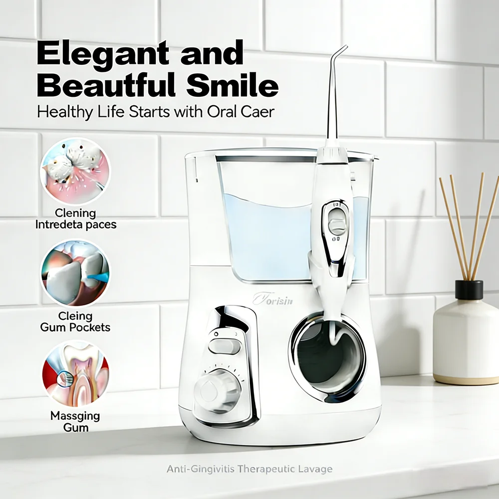 

Профессиональный ирригатор для чистки зубов 800 мл, 10 режимов работы, 5 насадок, для защиты десен и предотвращения кариеса