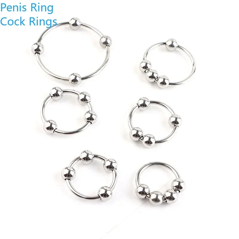 Anel de pau para ereção de pênis, brinquedos sexuais para homens, produtos sexuais, anéis de pênis, cabeça, glans, estimulante, manga de pênis de metal