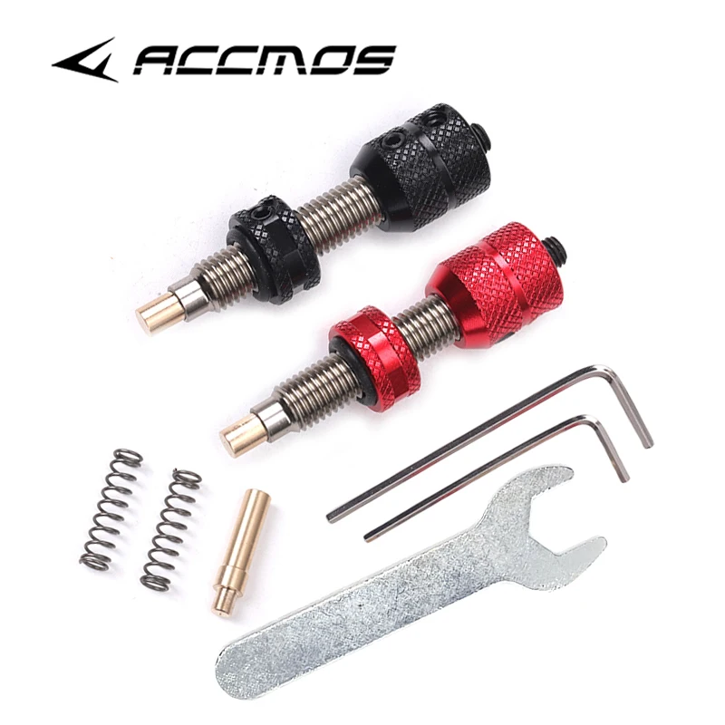 Recurve Bow Archery Cushion Plunger, Screw-in Pressure Button, Aluminum Alloy, Shooting Hunting Equipment