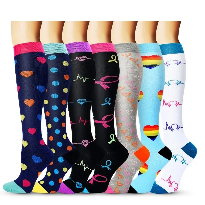 

Compression Socks Men's Running Fitness Natural Hiking Travel Sports Socks Nurse Varicose Edema Diabetes Pregnancy Stretch Socks