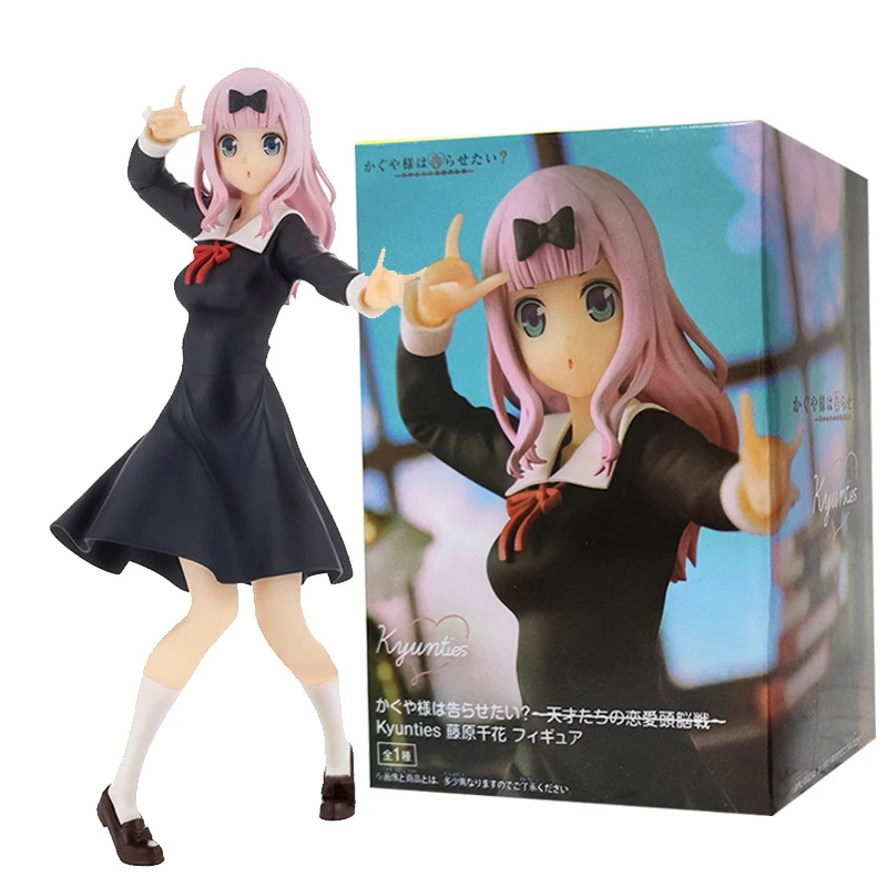 18cm Fujiwara Chika Anime Figure Love is War Shinomiya Kaguya Acction Figures Kawaii Girl Figurine PVC Collection Model Doll Toy