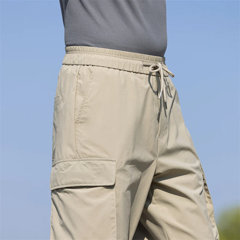 New Men'S Summer Outdoor Thin Mountaineering Pants Youth Quick Drying Loose Straight Tube Sports And Leisure Versatile Trousers