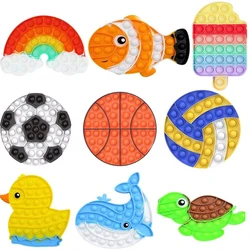 1 pçs push bubble fidget brinquedos animal sapo coelho tartaruga alívio do estresse brinquedo anti-stress macio mole brinquedo sensorial para o presente das crianças