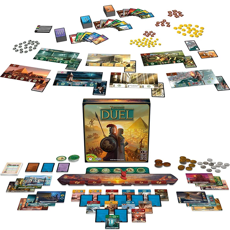 All English 7 Wonders duel Version Board Games Fans Friend Party Strategy Cards Games Collection Toys Gifts for Adults