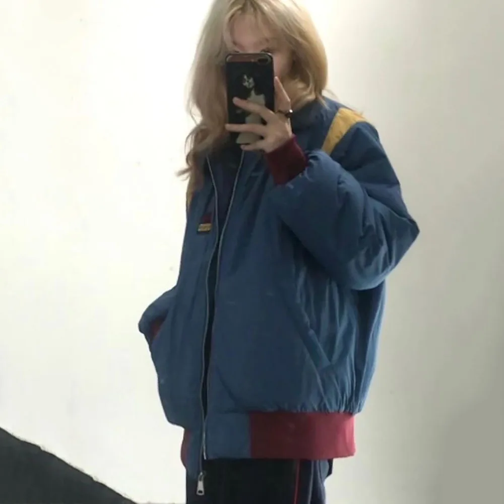 Streetwear Oversized Pockets Women Parkas Y2k Aesthetic Vintage Patchwork Tops Jackets Winter Harajuku Casual Loose Grunge Coats