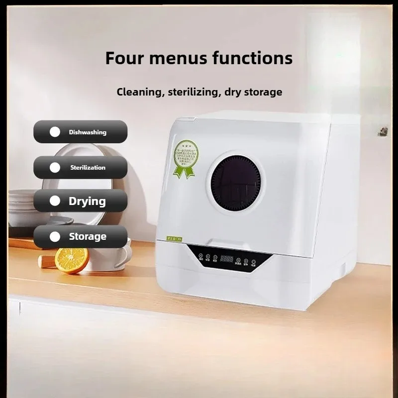 

Home Automatic Desktop Installation-free High Temperature Disinfection Drying Sterilization Integrated Dishwasher