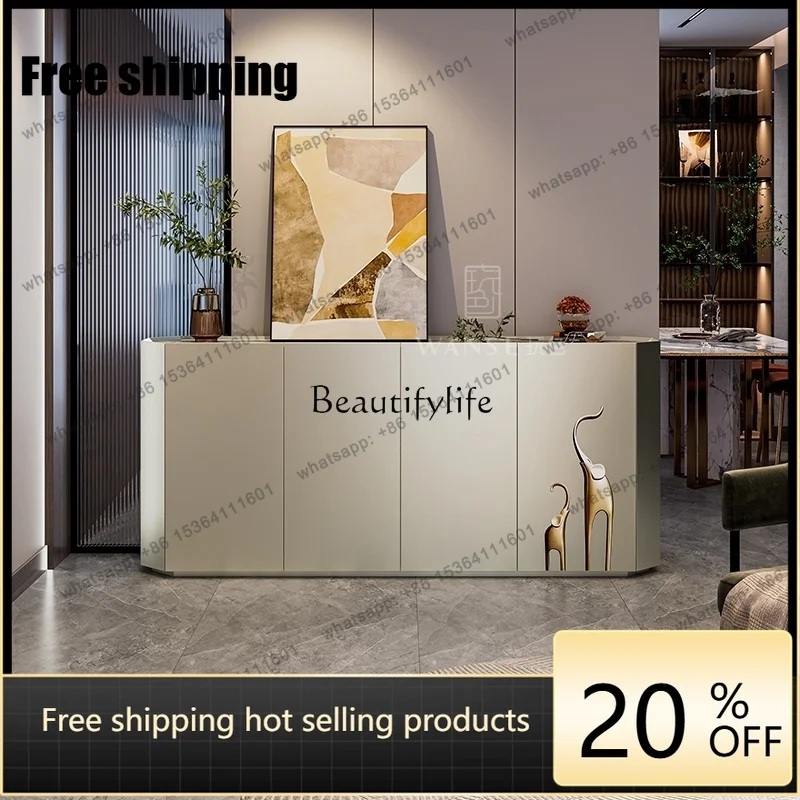 Factory Direct Entrance decoration Modern simple light luxury partition cabinet Italian foyer light luxury dining side cabinet