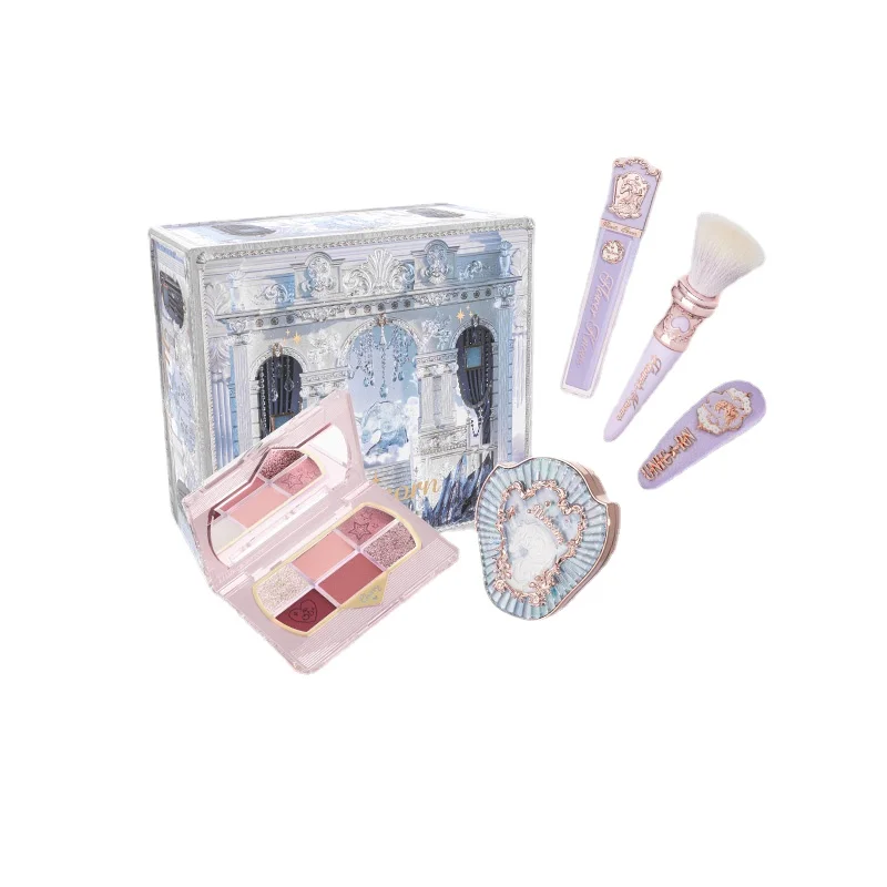 Flower Know Unicorn Lip Lacquer Blush Powder Eye Shadow Perfume Full Set Lipstick Gift Box