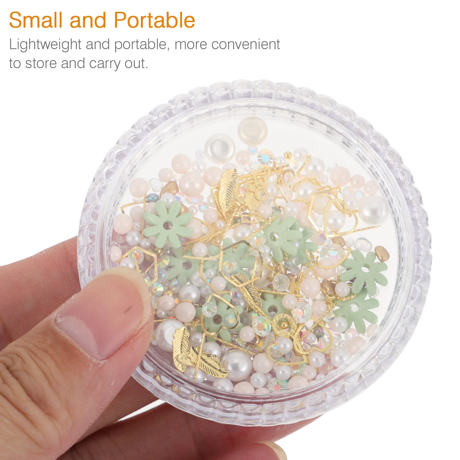 

Pearl Decorations Manicure Accessories Fake Flower Charms DIY Jewelry Alloy Art Studs Manicure Pearl Flower Nail Art