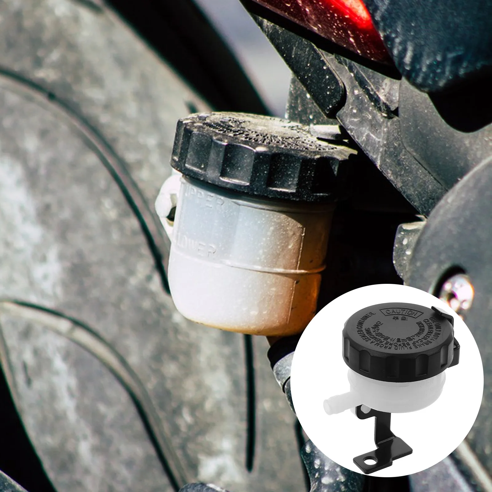 

Motorcycle Brake Fluid Reservoir Plastic Master Cylinder Front Oil Brake Bottle For Accessories Enhance Performance