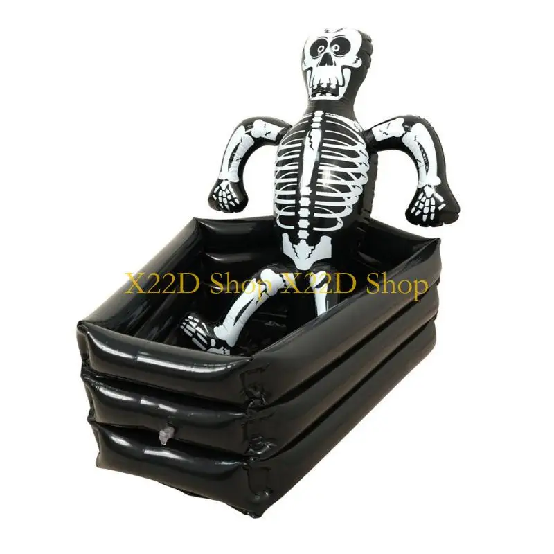 X22D Plastic Ice Buckets Halloween Candy Bowl Witch Cauldrons Drink Container Beverage Holders for BBQ Party Supplies